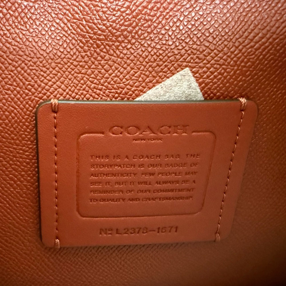 NWT Coach Taupe/Oxblood Mollie Tote shoulder bag price is firm - Picture 9 of 12